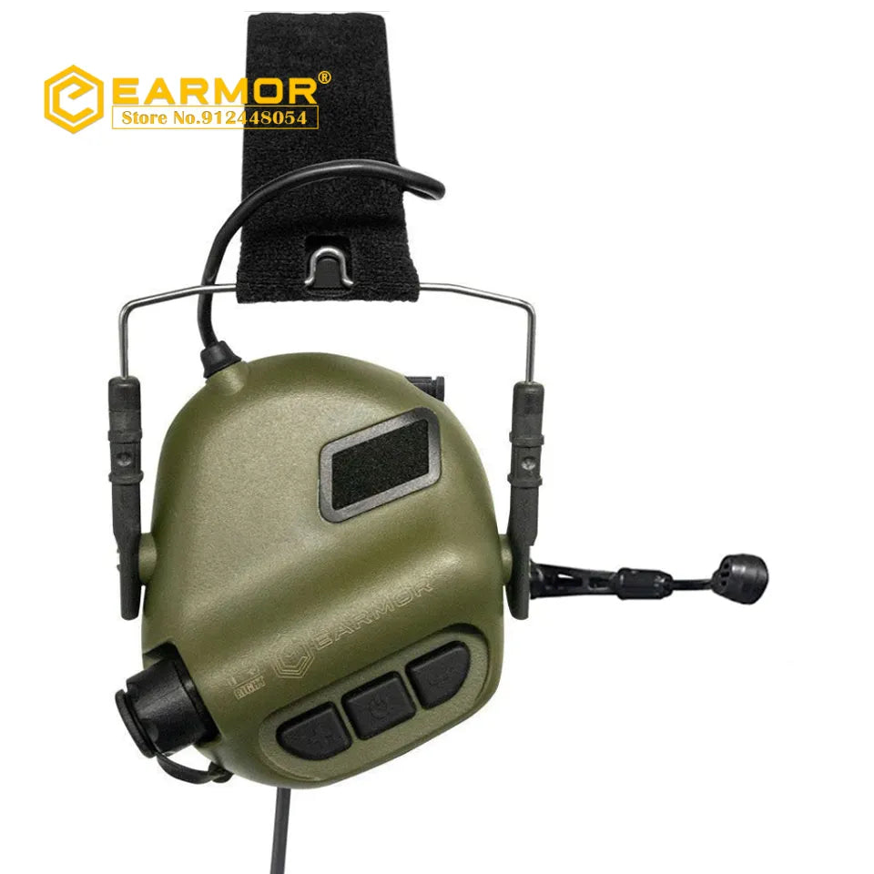 EARMOR M32{X}-MOD4 Auriculares tácticos Reducción de ruido electrónico Amplificador de comunicación de recogida para rieles RAC