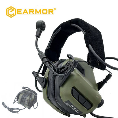 EARMOR M32-Mark3 MilPro Casque de protection auditive standard militaire - Vert feuillage