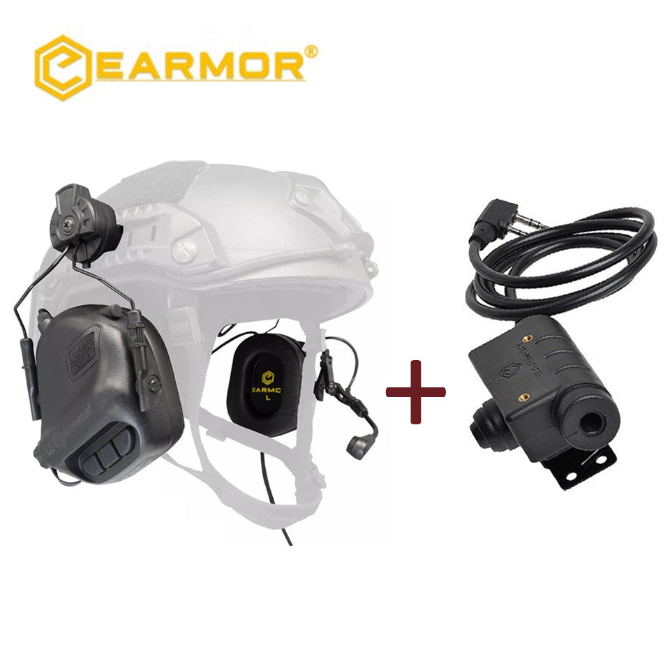 EARMOR M32H MOD4 Headset & M51 Kenwood PTT Adapter Baofeng Radio Communication