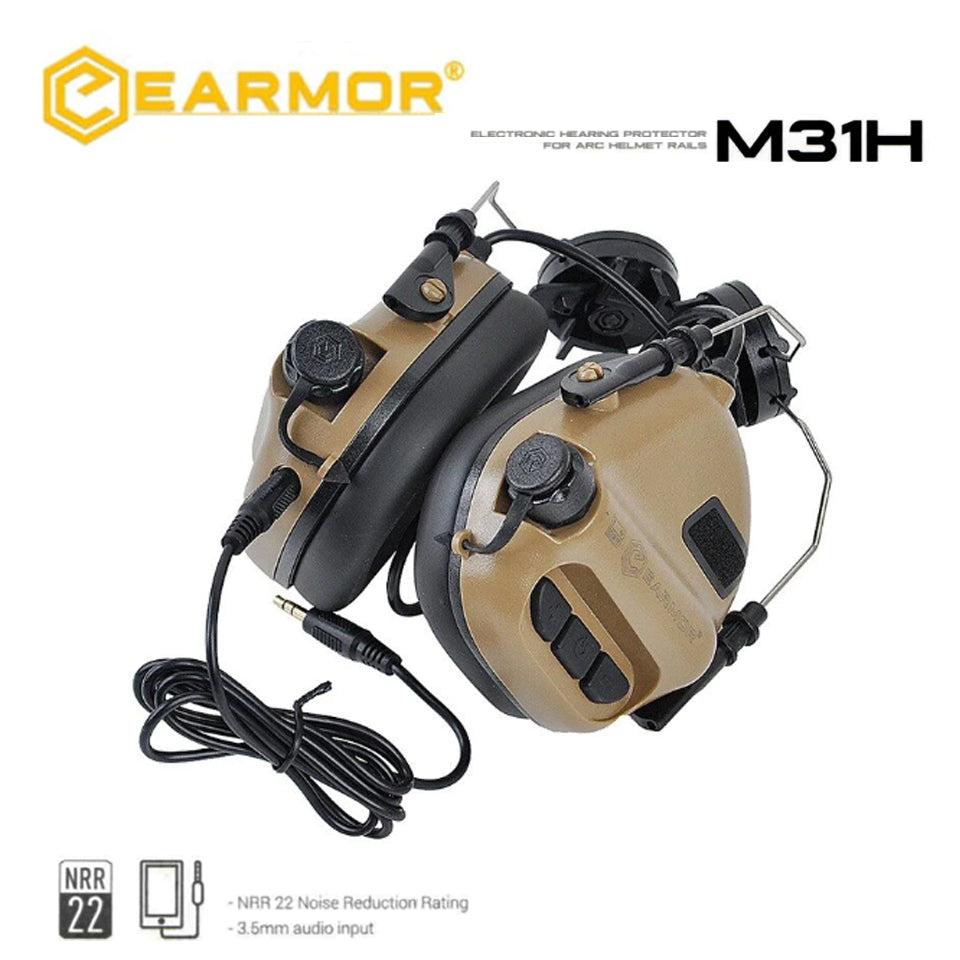 EARMOR M31H casque tactique Protection auditive pour Wendy Exfil casque Rails 3 couleurs