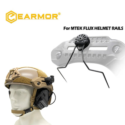 EARMOR HeadSet M-LOK 3M PELTOR & MTEK PULX Rails Adapter Attachment Kit