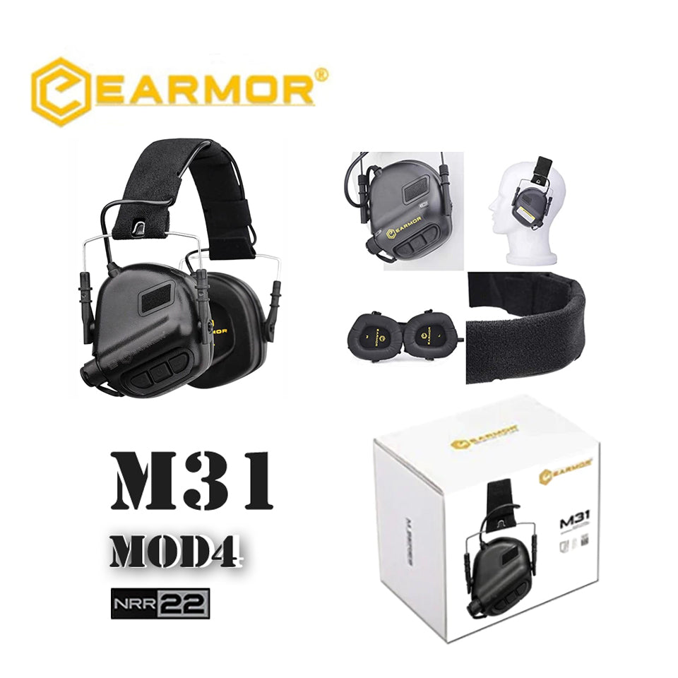 EARMOR M31 MOD4 Auriculares de tiro Orejeras Protección auditiva NRR 22dB 