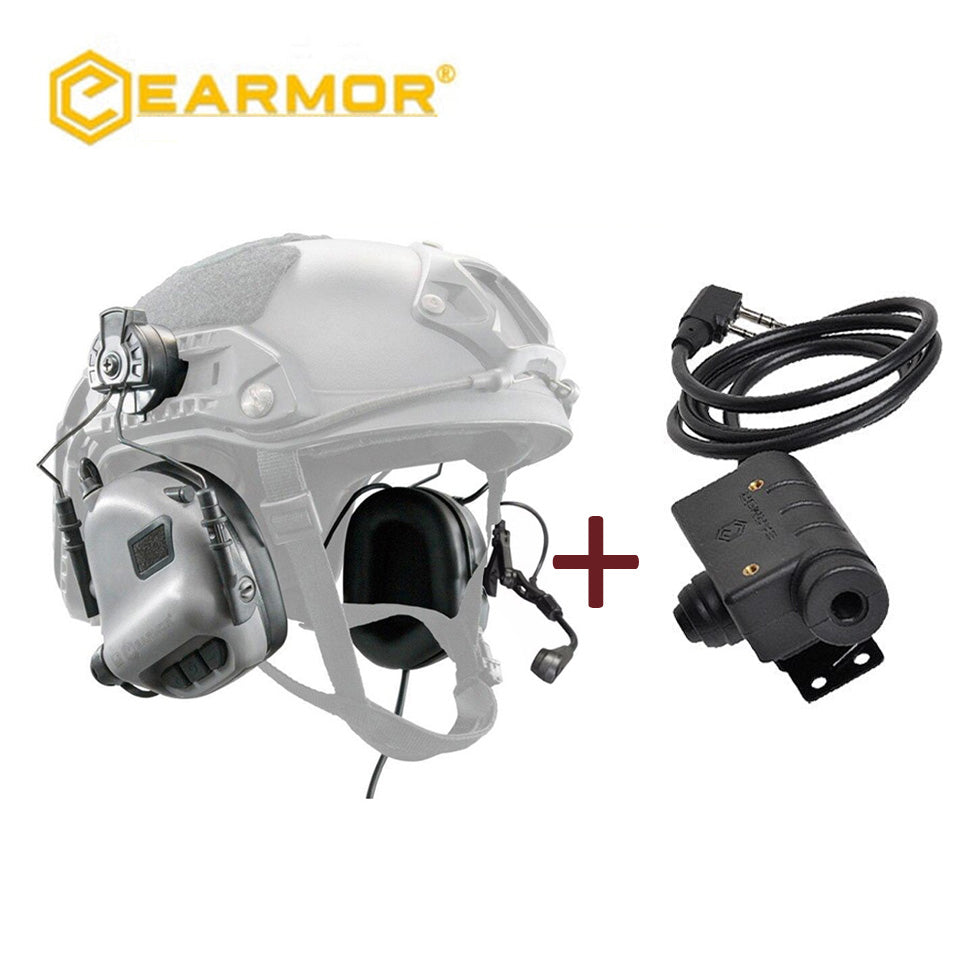 EARMOR M32H MOD4 Headset & M51 Kenwood PTT Adapter Baofeng Radio Communication