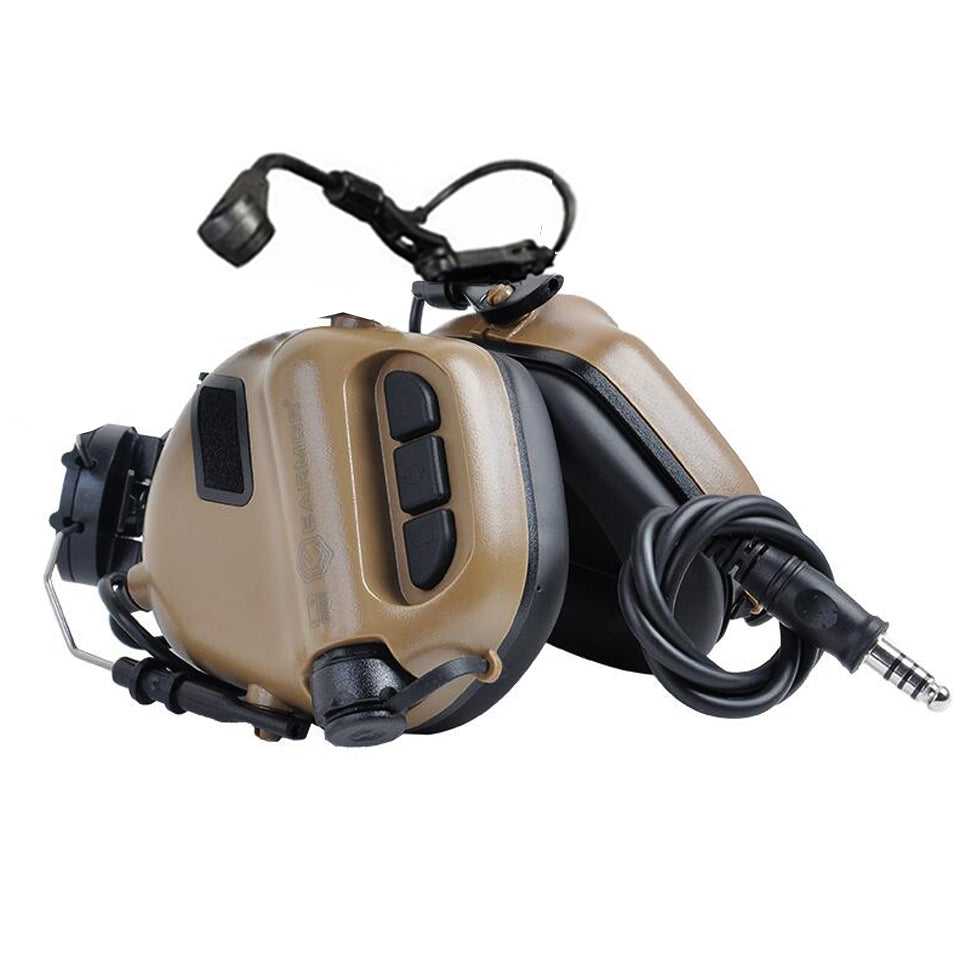 EARMOR M32H MOD4 Casque Tactique Protection Auditive De Communication Electronique - Coyote Brown