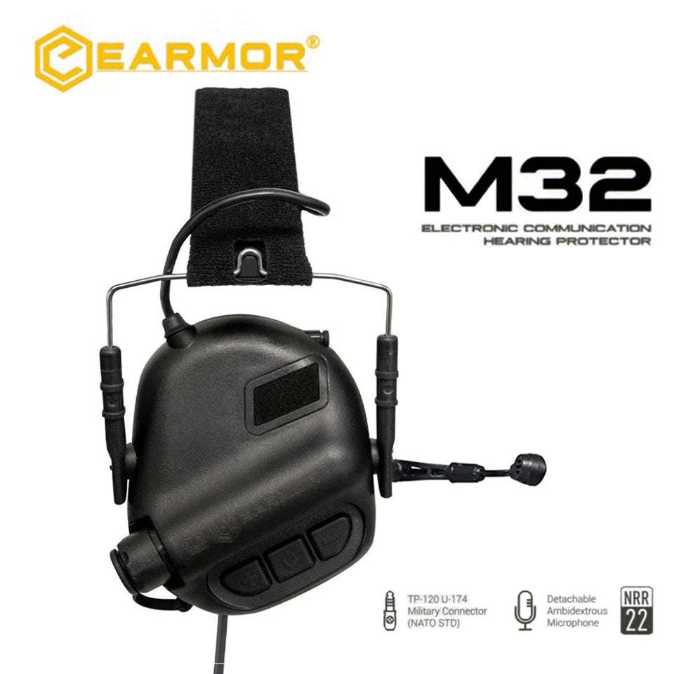 EARMOR Auriculares tácticos M32-MOD4 Disparo Electrónica Comunicación Protector auditivo