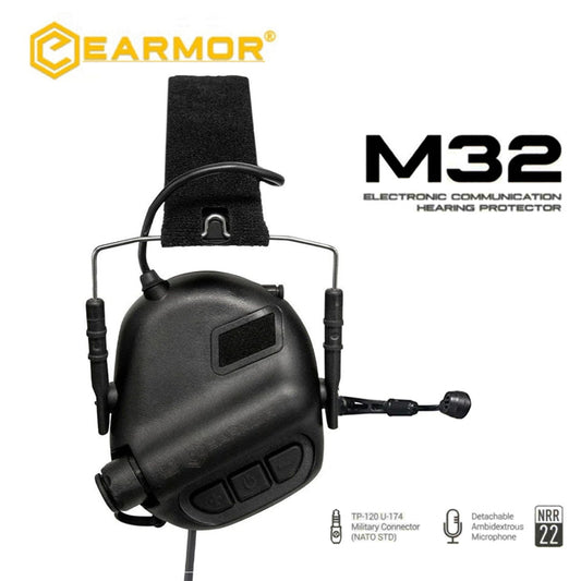 EARMOR Casque Tactique M32-MOD4 Tir Electronique Communication Protecteur Auditif