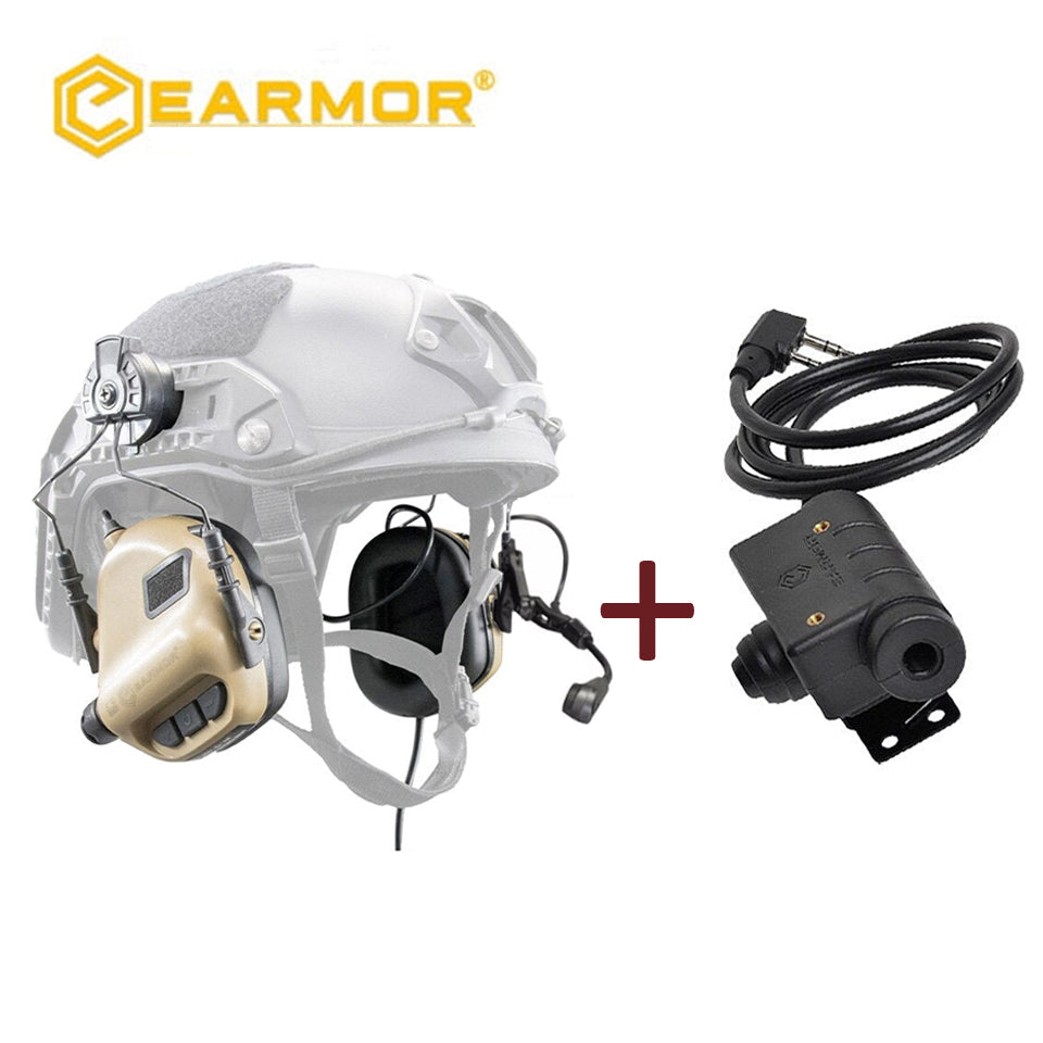 EARMOR M32H MOD4 Headset & M51 Kenwood PTT Adapter Baofeng Radio Communication