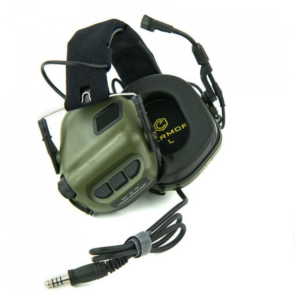 EARMOR M32 FG MOD4 Auriculares y adaptador de riel ARC y juego de adaptador PTT M51 para radio