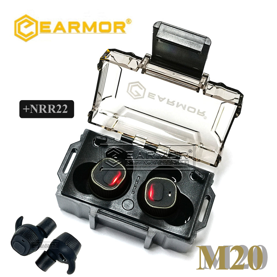 EARMOR M20 Electronic Earplug In Ear Hearing Protector IPSC Shooting Earplugs - Black