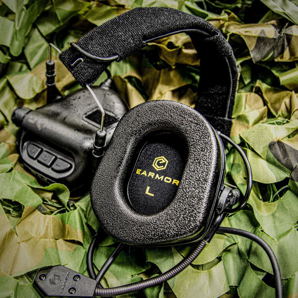 EARMOR M62 - Diadema con cinta mágica para auriculares Opsmen/Peltor Comtac II III Series