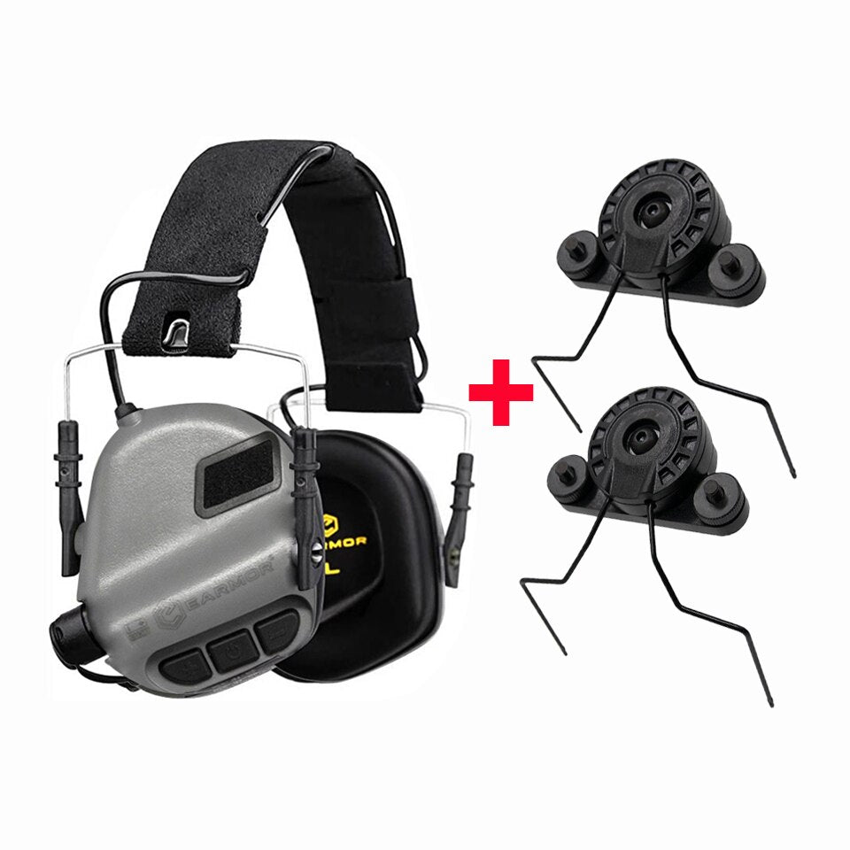 EARMOR M31 MOD4 Tactical Headset & Exfil Rail Adapter Set Hearing Protector 6 Color