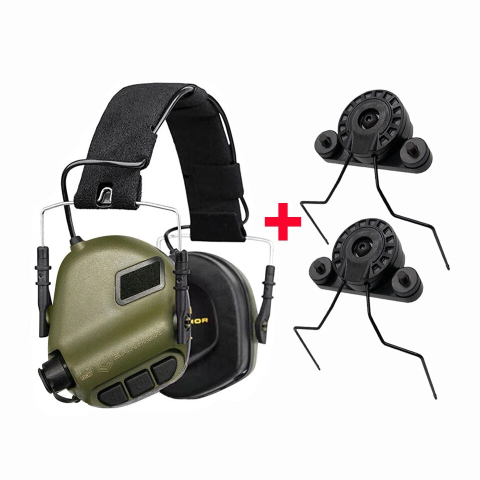 EARMOR M31 MOD4 Tactical Headset & Exfil Rail Adapter Set Hearing Protector 6 Color