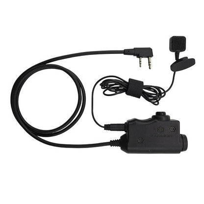 EARMOR M32 Tactical Headset & Kenwood PTT Adapter Set Shooting Communication System