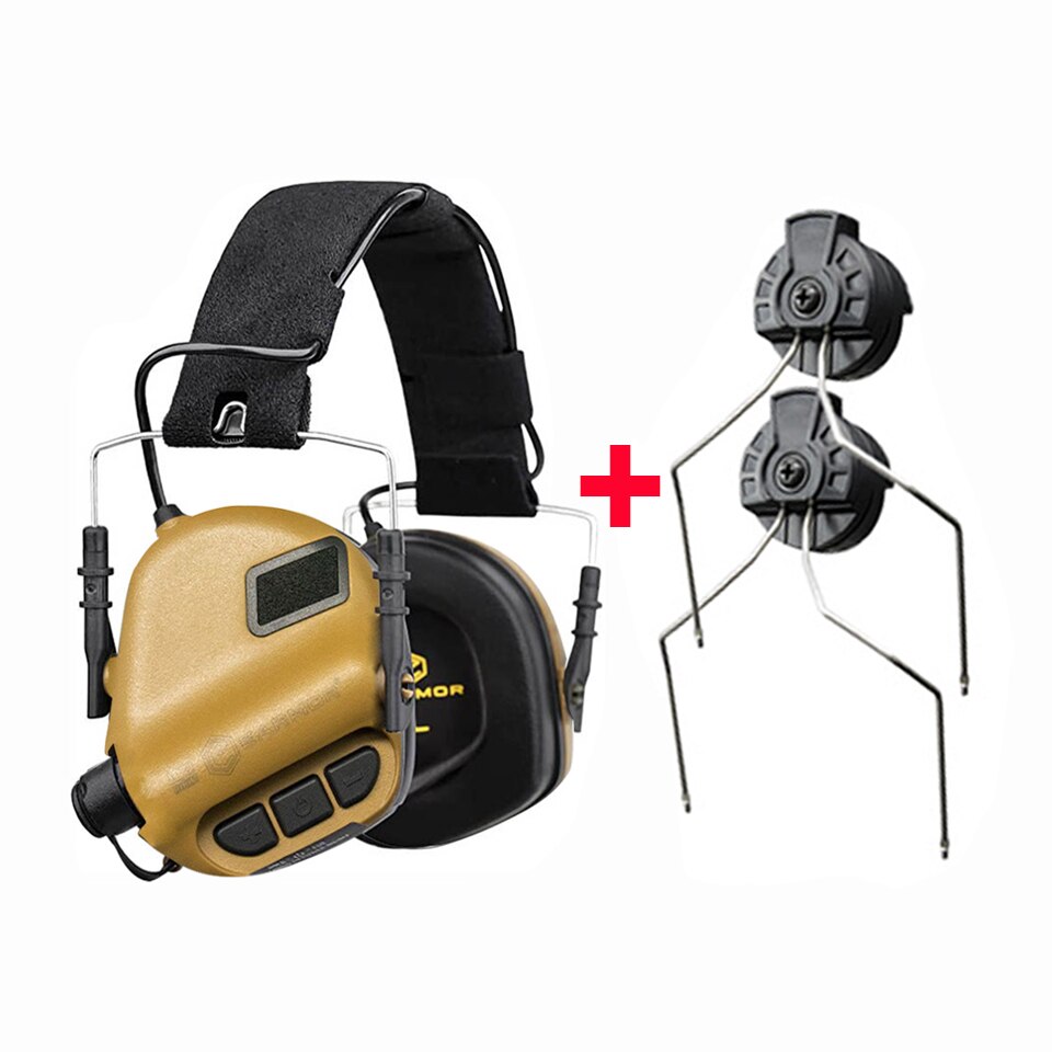 EARMOR M31 MOD4 Juego de auriculares tácticos y adaptador de riel ARC Auriculares IPSC de 6 colores