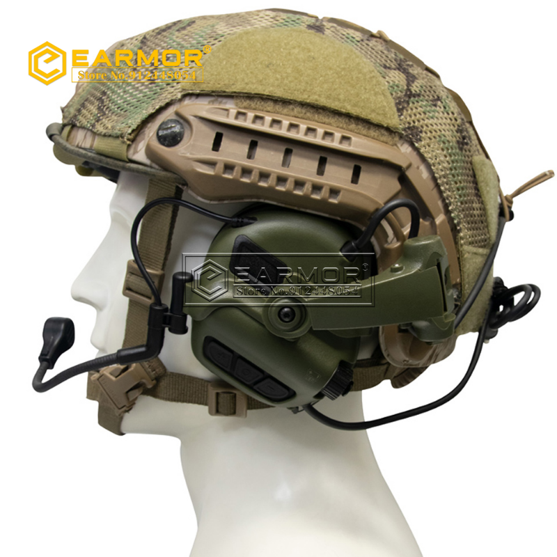 OPSMEN EARMOR M32X-Mark3 MilPro RAC Casque d'écoute standard militaire – Vert feuillage