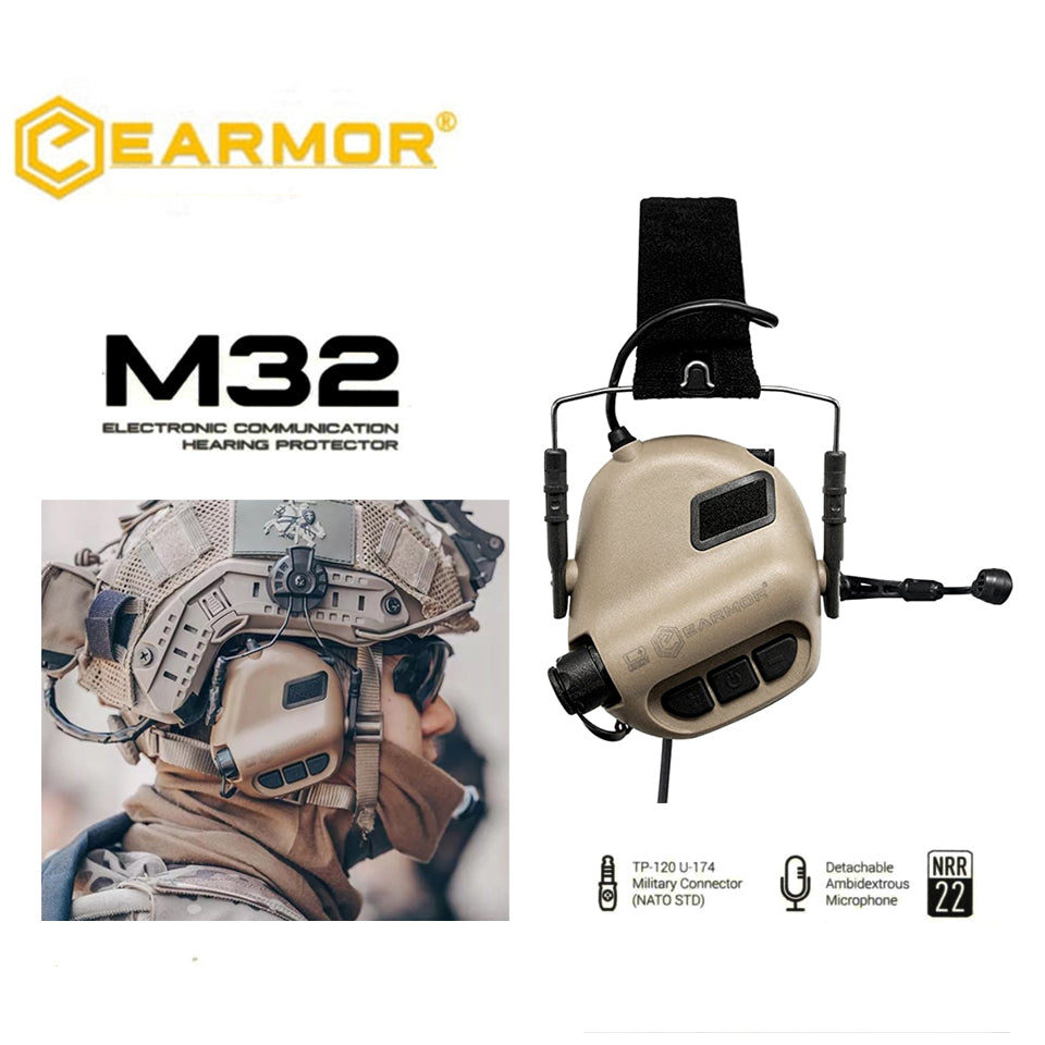 EARMOR M32 MOD4 IPSC Schieten casque tactique militaire Luchtvaart communication