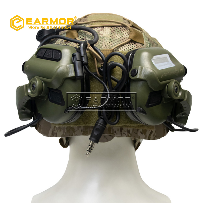 EARMOR M32X-Mark3 MilPro Auriculares de comunicación estándar militar - Coyote Brown