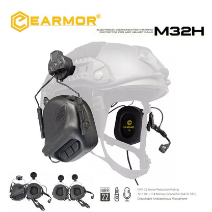 EARMOR M32H MOD4 Casque Tactique Communication Electronique Casque De Tir IPSC - Noir