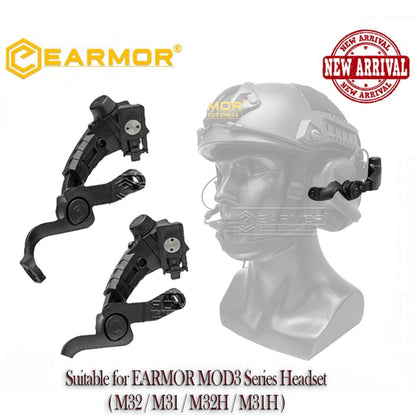 EARMOR M16C Headset Rail Mount Bracket ARC Rail Adapter for M31 / M32 / M31H / M32H Headset