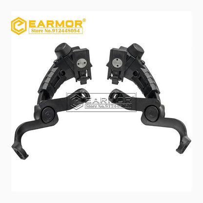 EARMOR M16C Soporte de montaje en riel para auriculares Adaptador de riel ARC para auriculares M31 / M32 / M31H / M32H