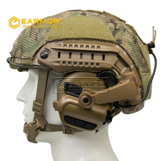 EARMOR M31X-Mark3 MilPro RAC Auriculares Protector auditivo estándar militar - Coyote Brown